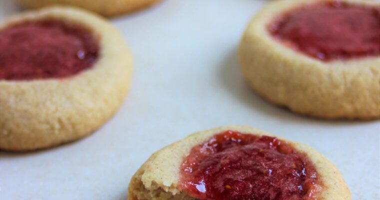 Raspberry Thumbprint Cookies (Gluten-Free)
