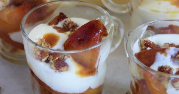 Easy Peach Yogurt Trifle (Gluten free)