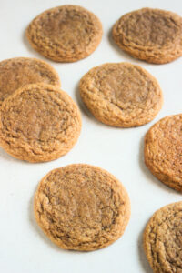 Ginger Molasses Cookie on a white surface.