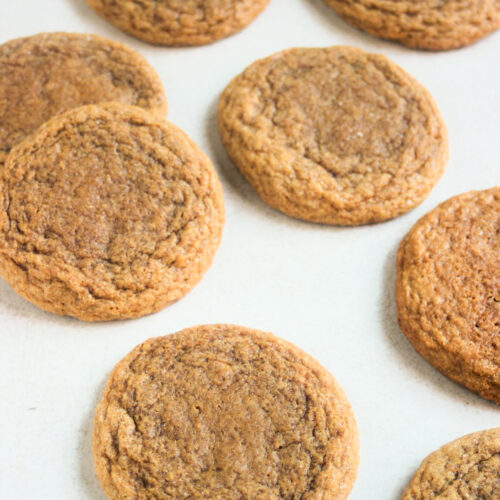 Ginger Molasses Cookie on a white surface.