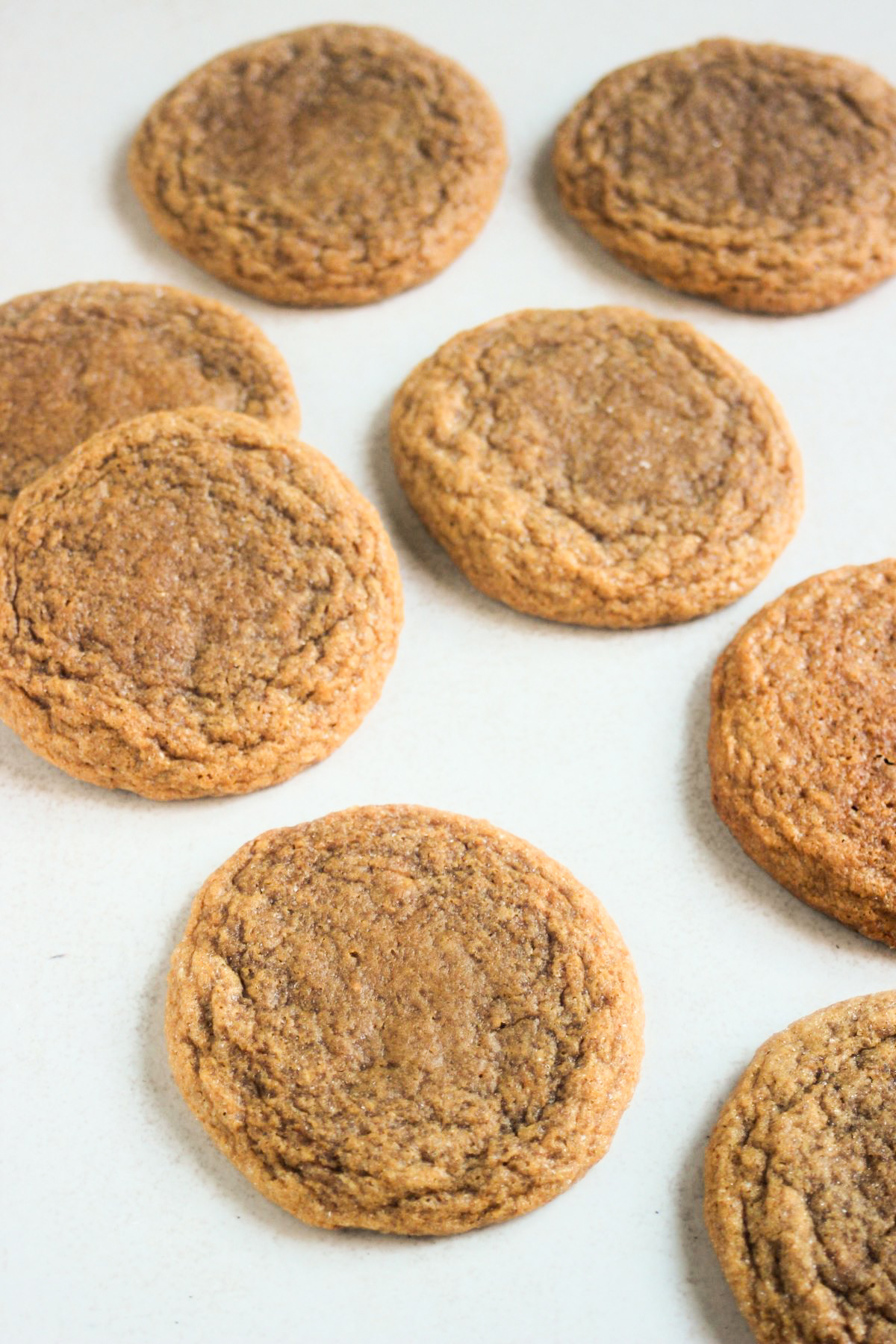 Ginger Molasses Cookie on a white surface.